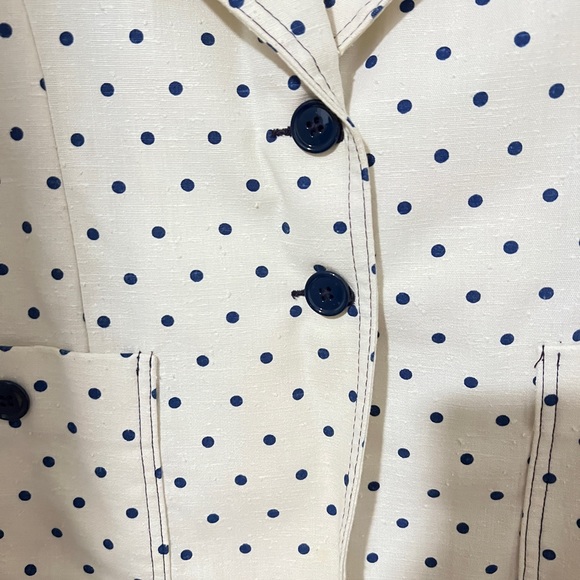 Vintage 1960’s Junior House polka dots jacket with skirt 2pc. - Picture 4 of 16